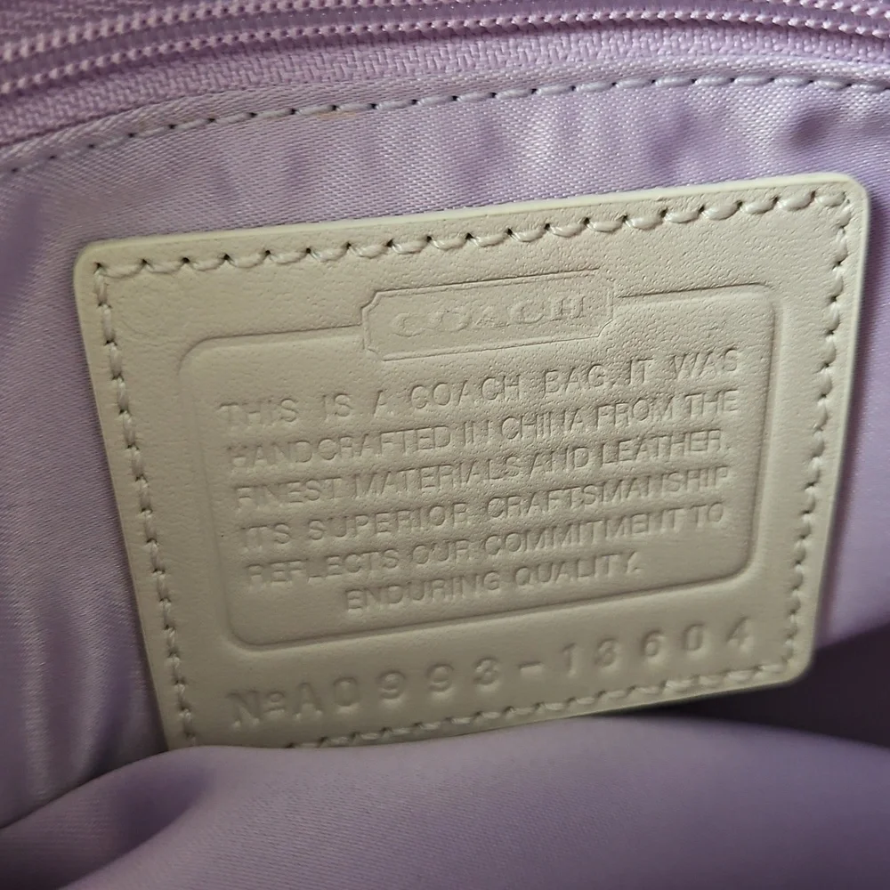 Coach Tan and Cream Signature Shoulder Bag - Picture 10 of 16
